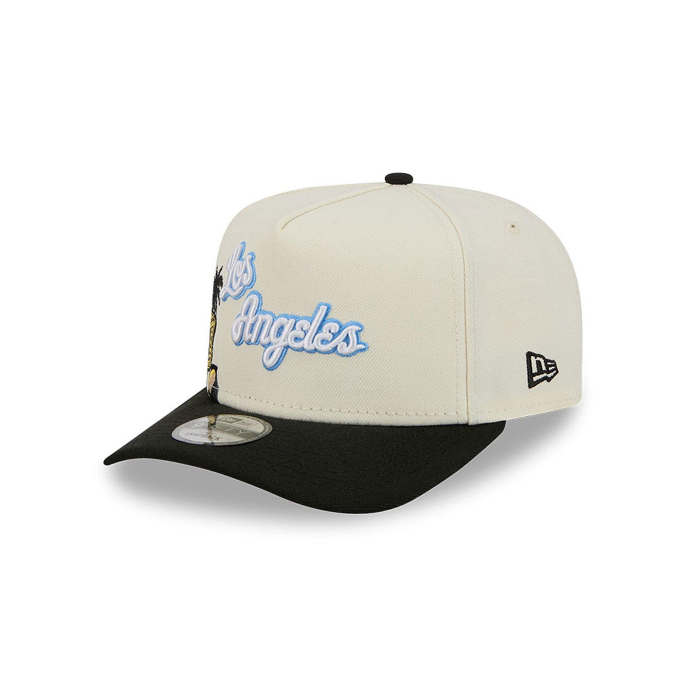 New Era Los Angeles Lakers 9FIFTY A-Frame Hardwood Classic Snapback Hat - Cream/Black - CREAM